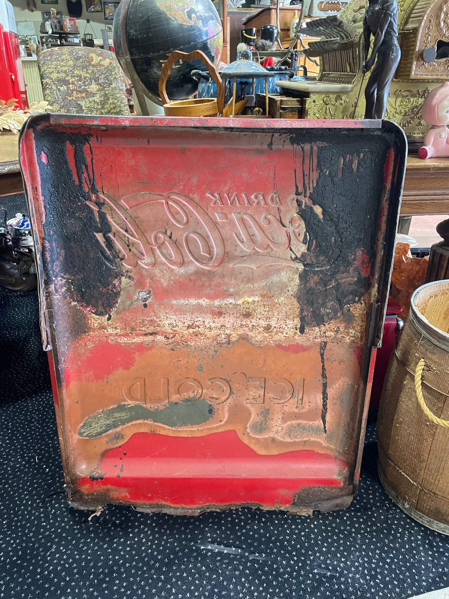 1938 Coca Cola Cooler Panel