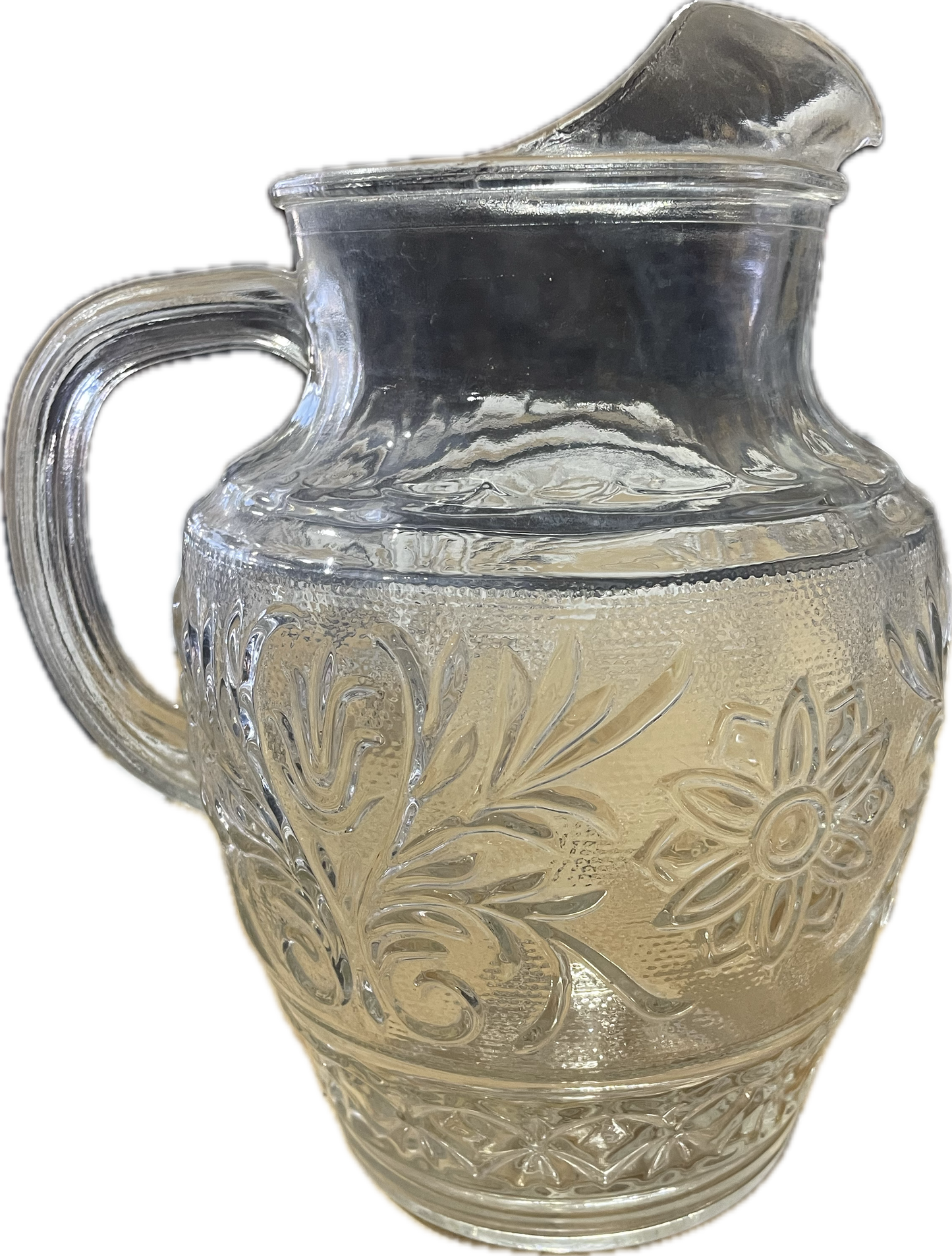 Vintage Sandwhich Clear Pitcher