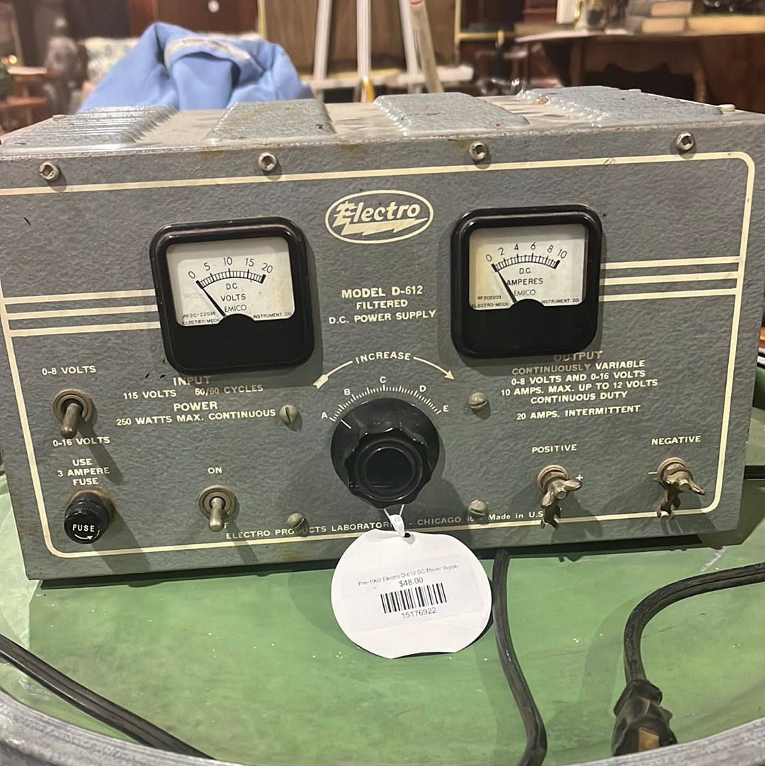 Pre-1960 Electro D-612 DC Power Supply