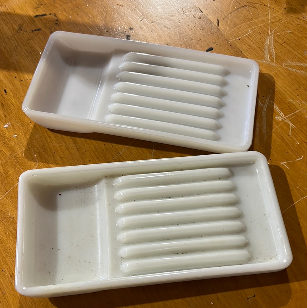 Sterile Doctor's Tray, Milk Glass