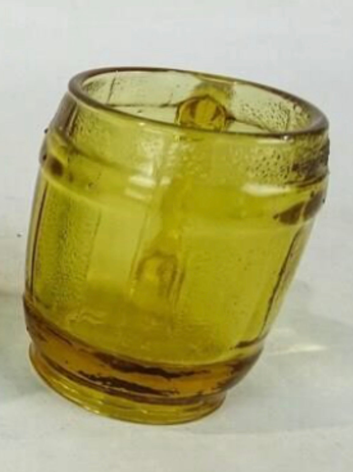 1960s Glass Barrel Toothpick Holder