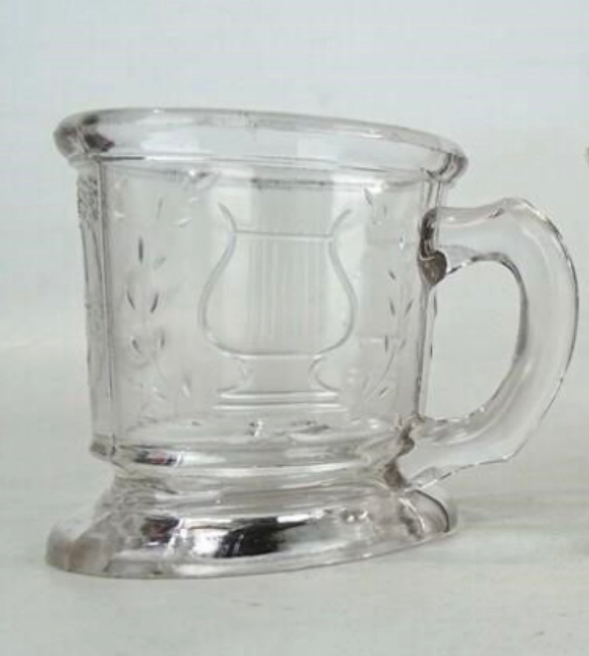 EAPG Mckee Bros Bird and Harp Glass Mug