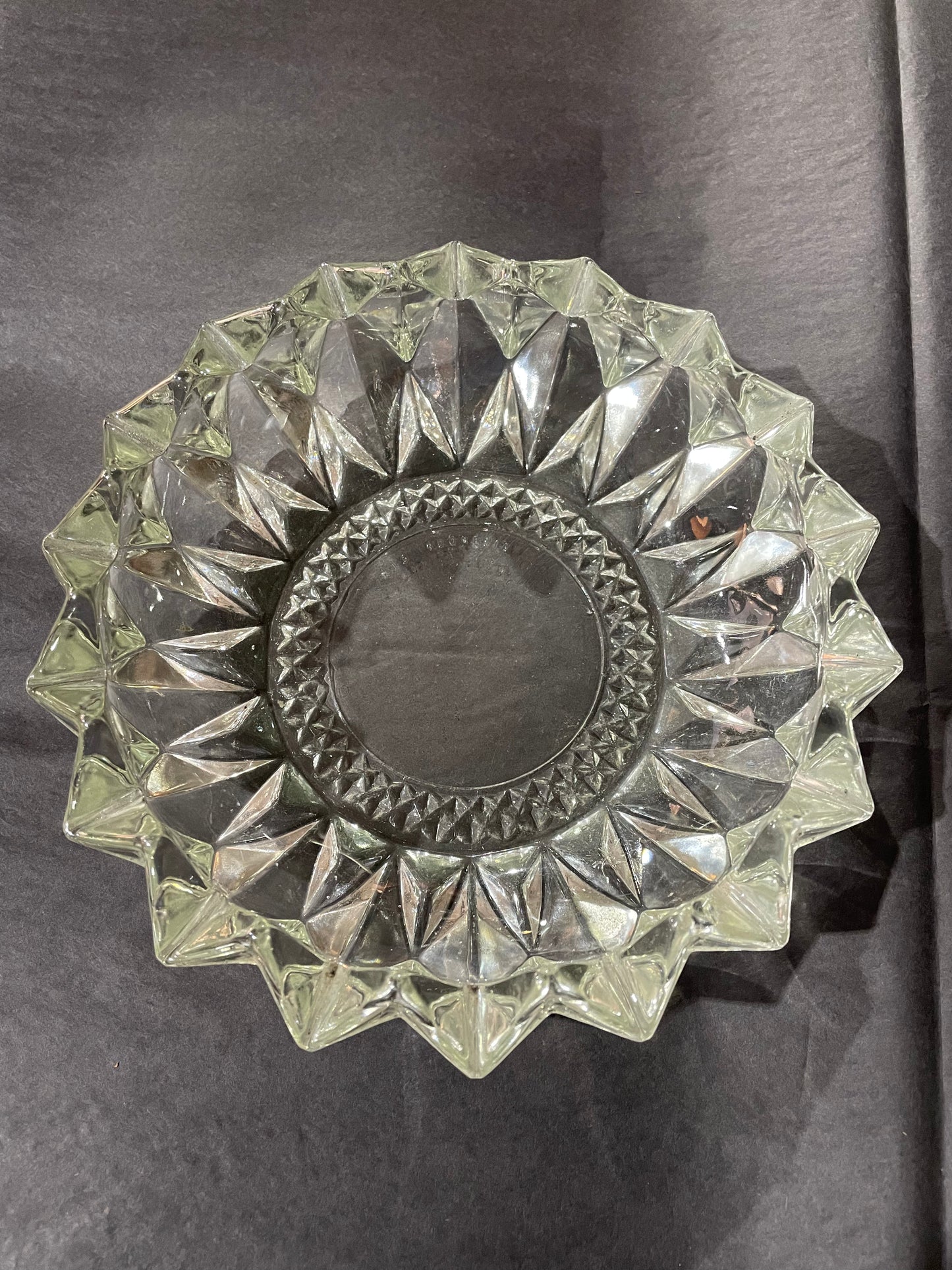 Large MCM Crystal Cut Ash Tray