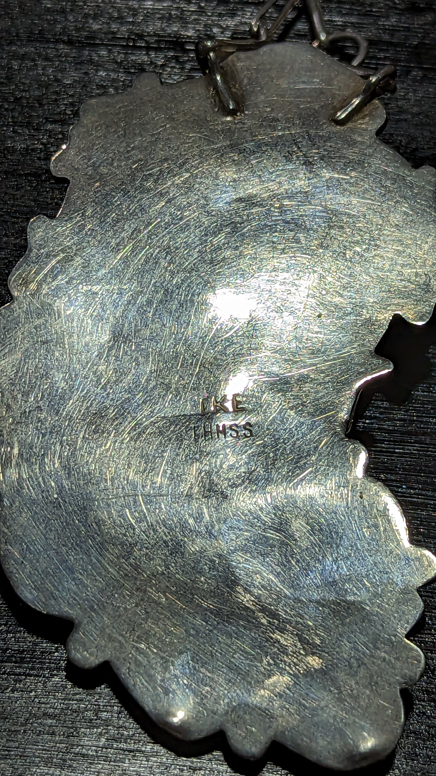 Sterling Navajo Bear Claw Necklace