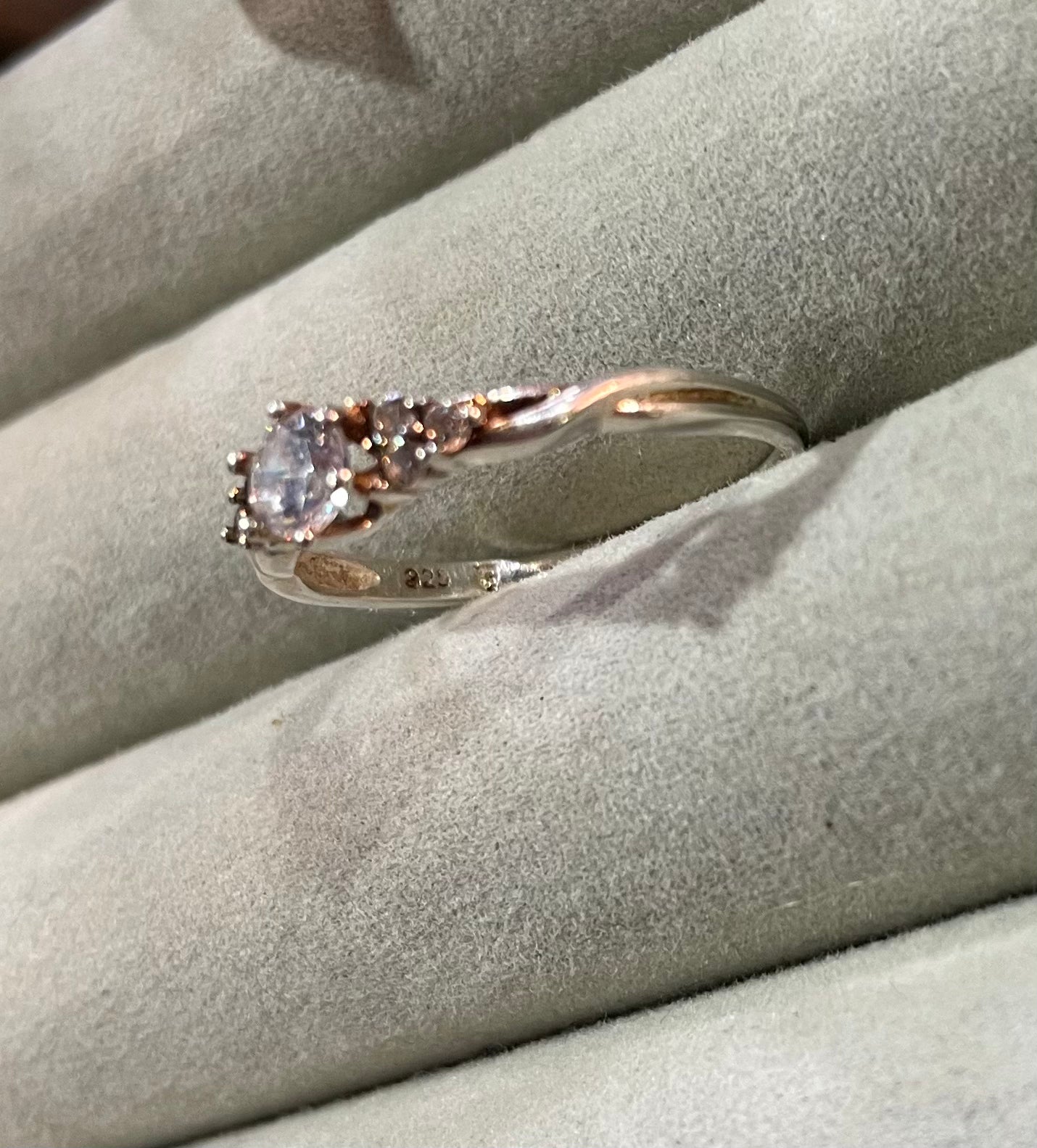 Vintage Glass Australian Sterling Ring