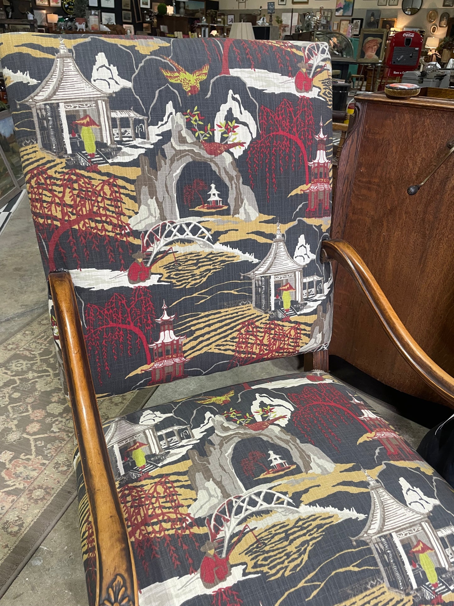 Antique Arm Chair & Ottoman