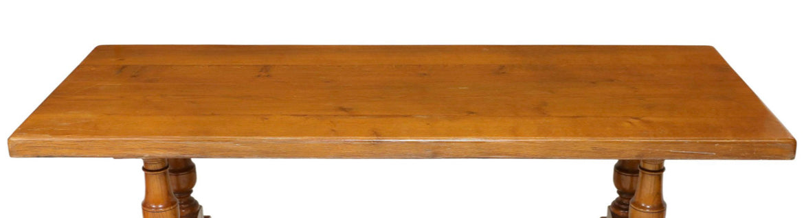 1920s French Oak Monastery Trestle Table