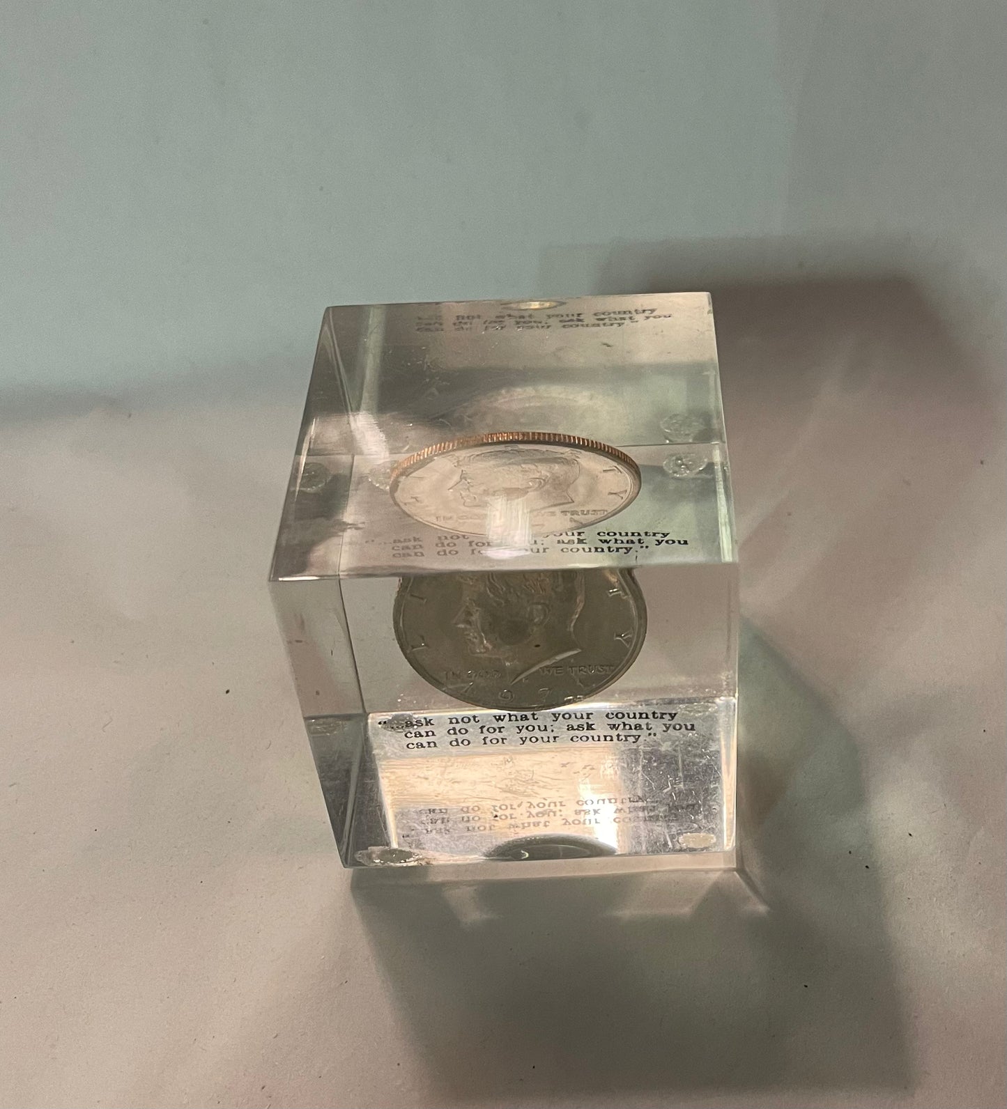 1971 Kennedy Half Dollar Paperweight