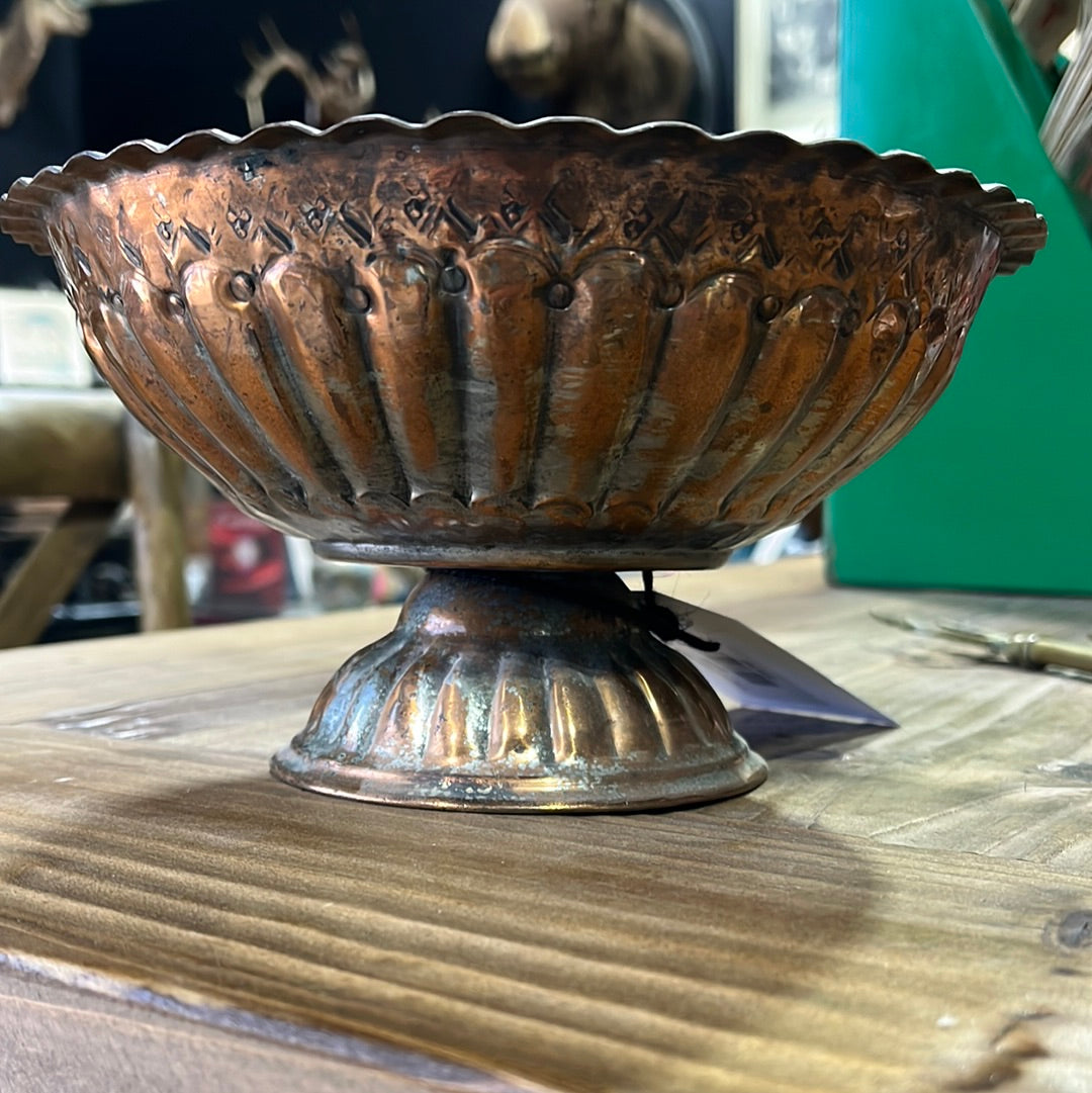 Vt. Hammered Copper Pedestal, Egypt