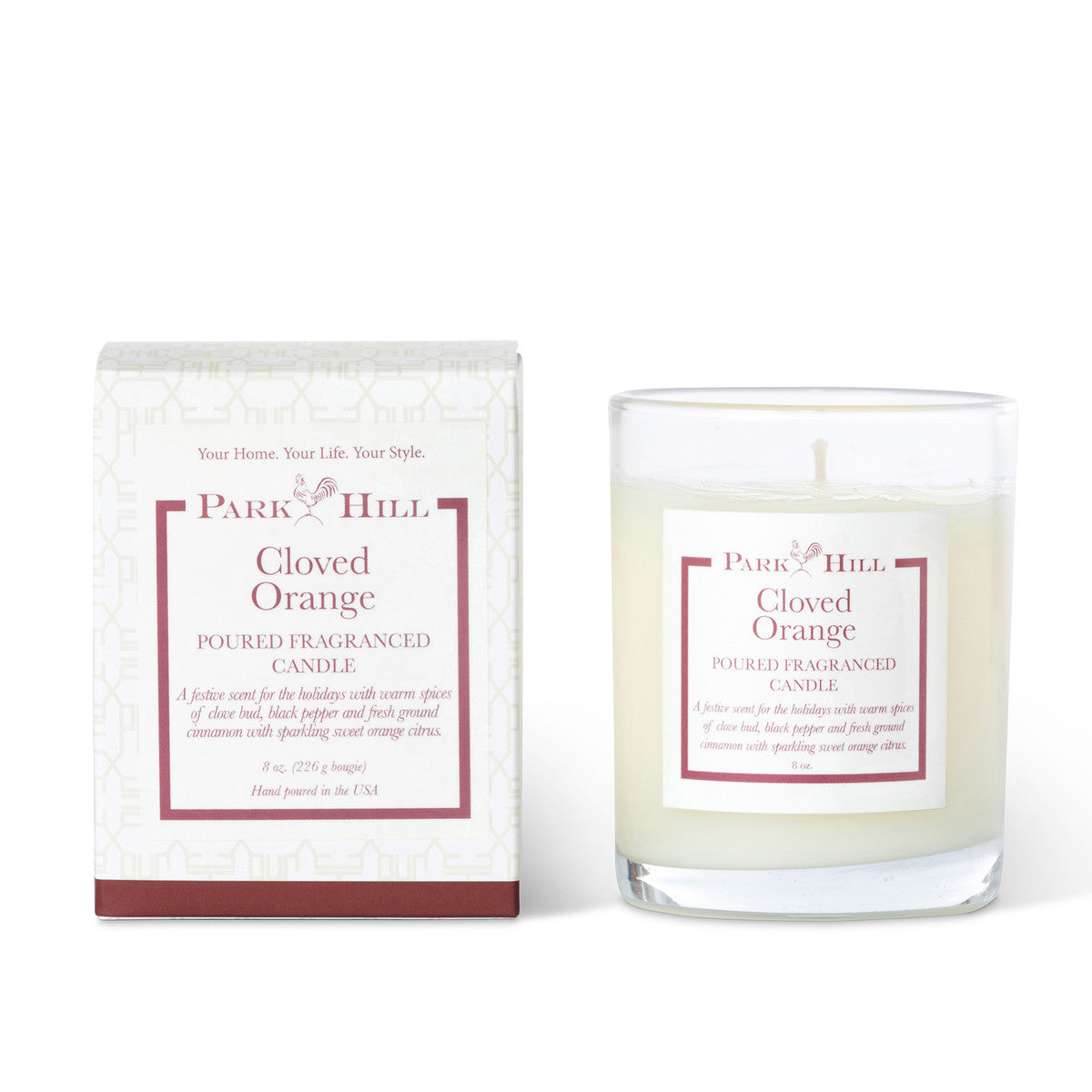 Cloved Orange Boxed Glass Candle