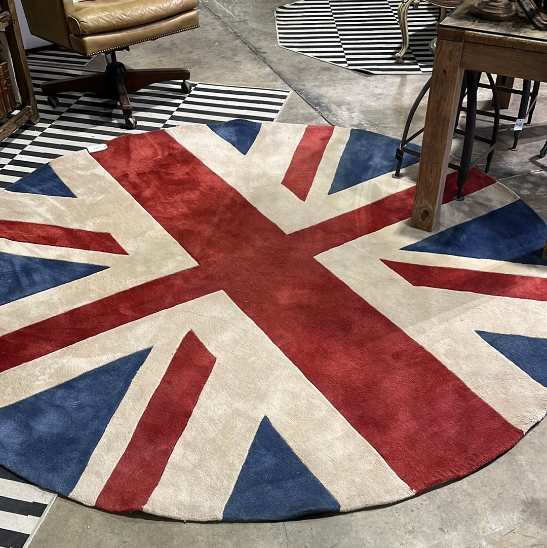 Union Jack 8’ Round Rug