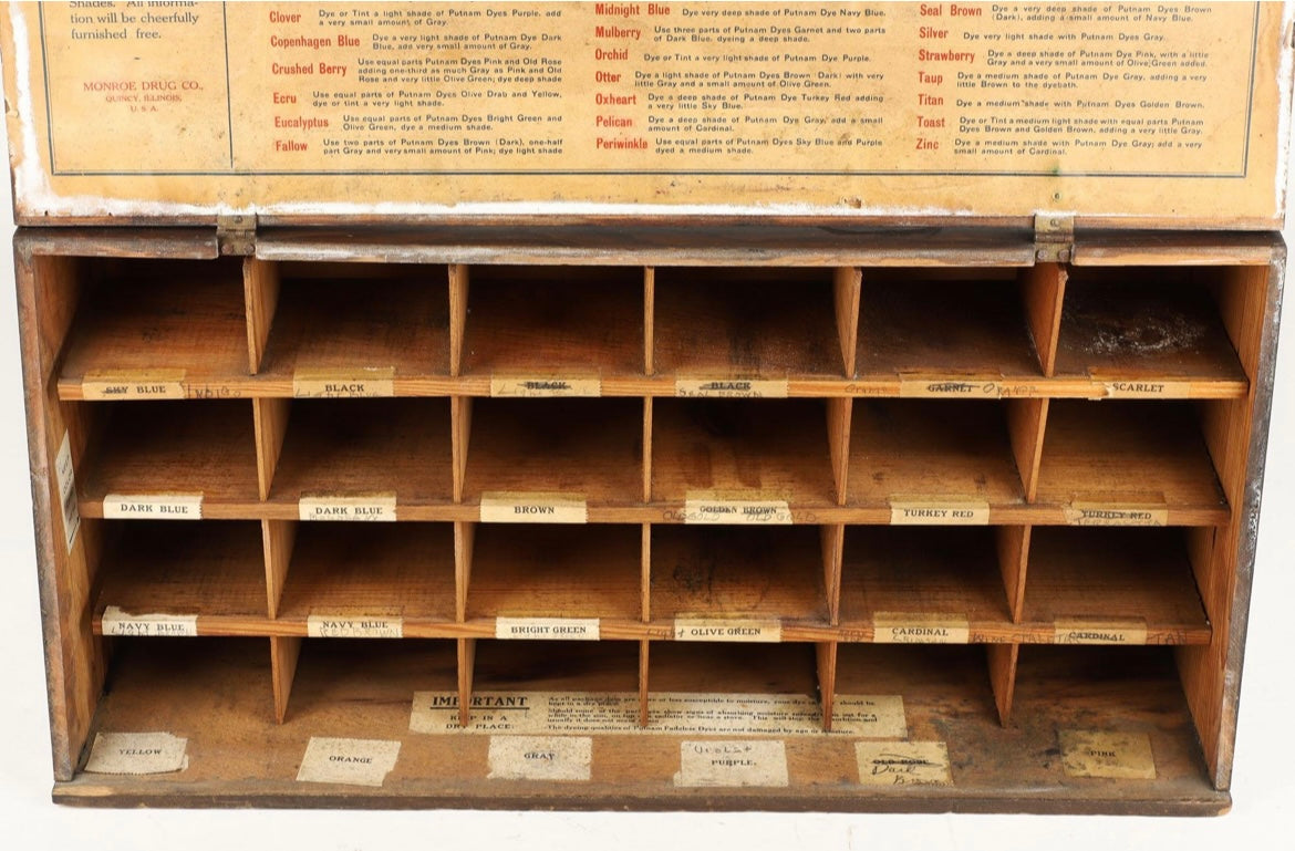 1920s Dy-O-La Package Dye Cabinet
