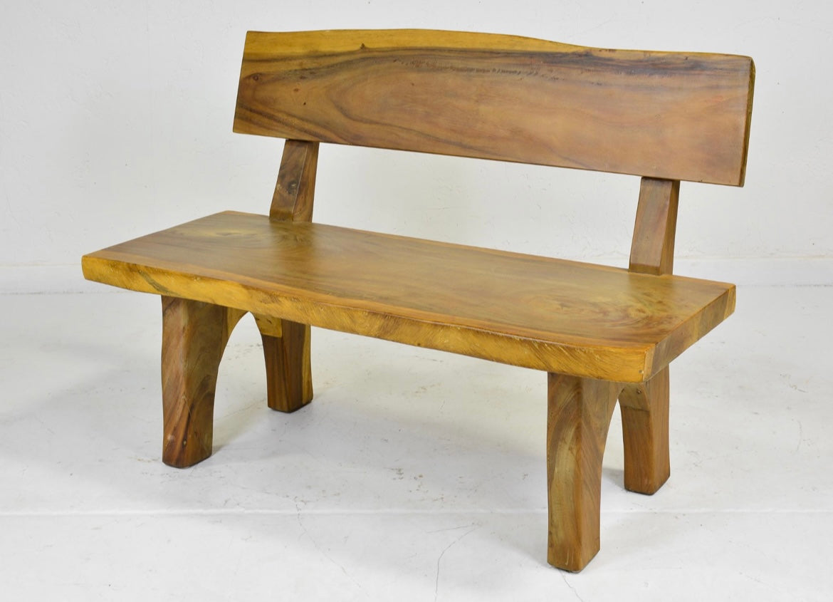 Live Edge Teak Bench