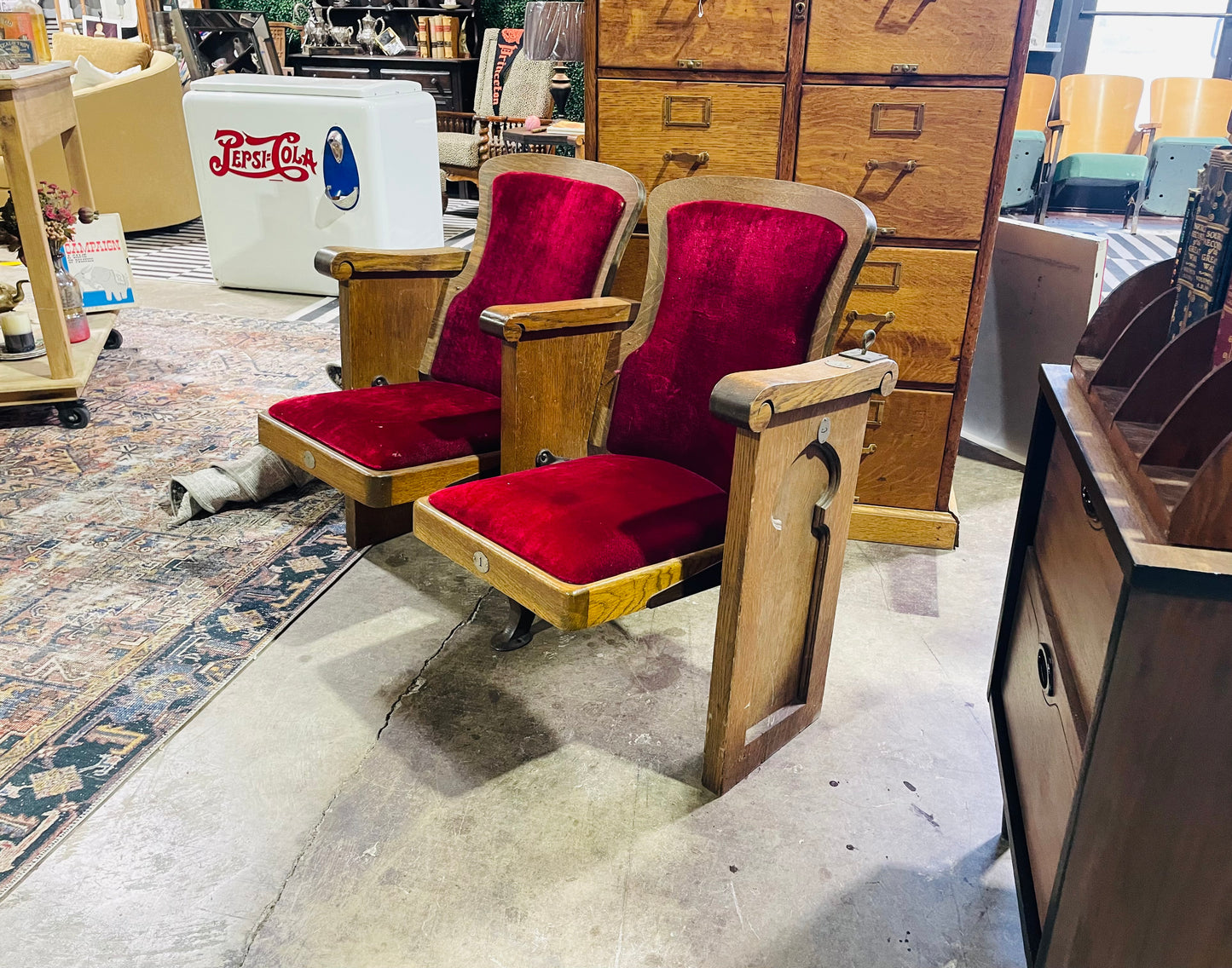 Pair of Historic Texas Theater Chairs