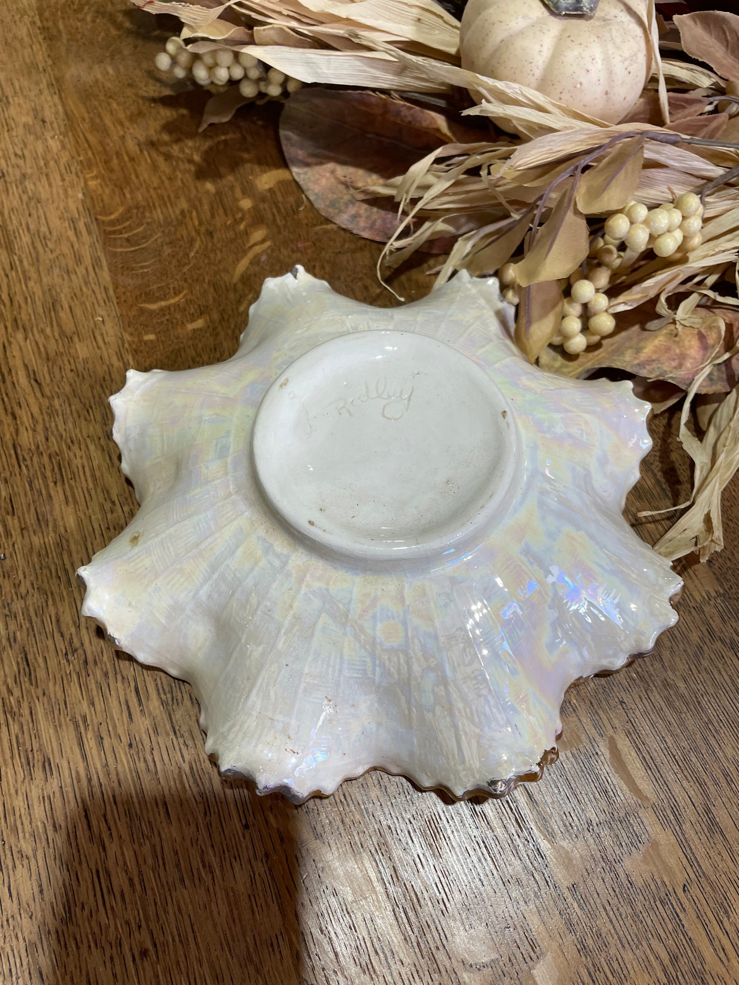 White Ruffled Candy Dish