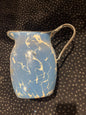 Blue enamel pitcher