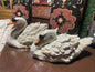 Pair of Vintage Glazed Swans