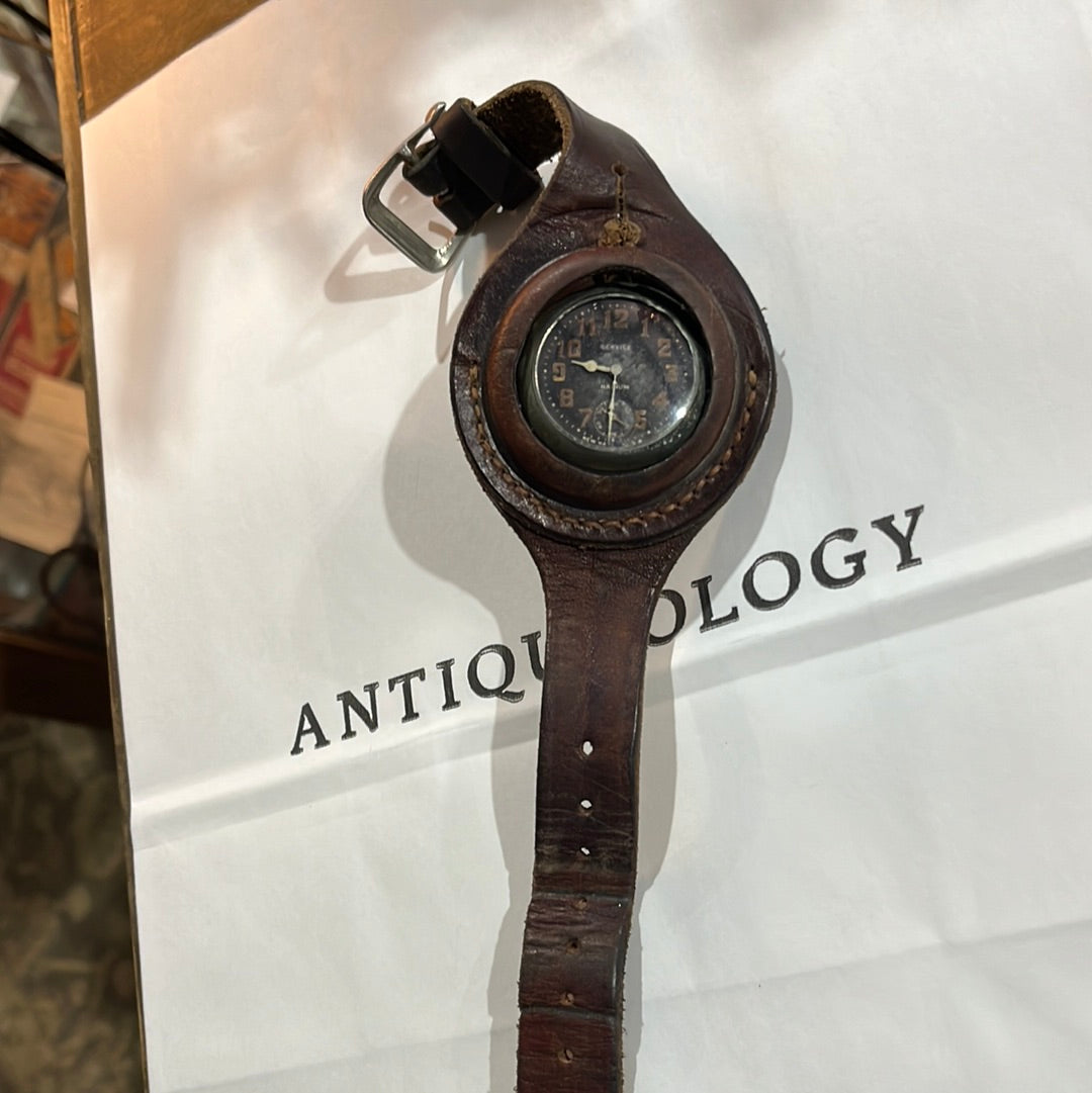 Service Watch with leather band