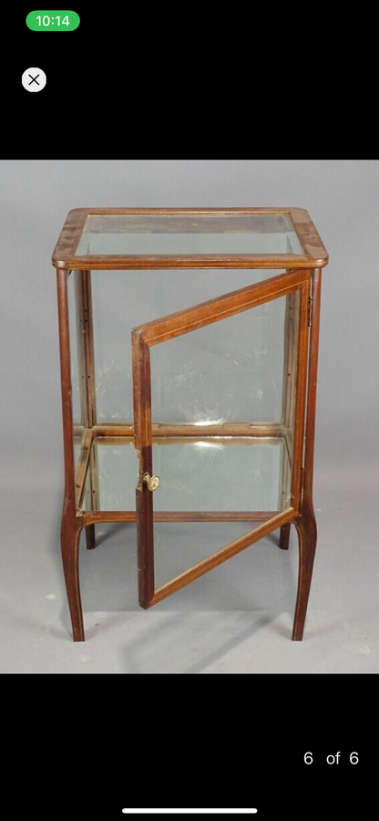 French Oak Curio Cabinet