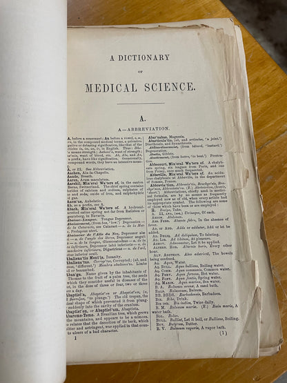 1873 Medical Dictionary