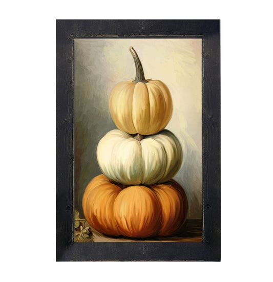 Stacked Pumpkins, Framed Art