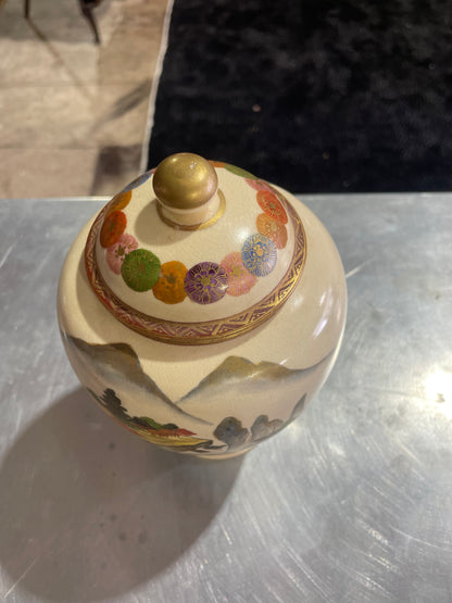 Vintage Asian Satsuma Vase