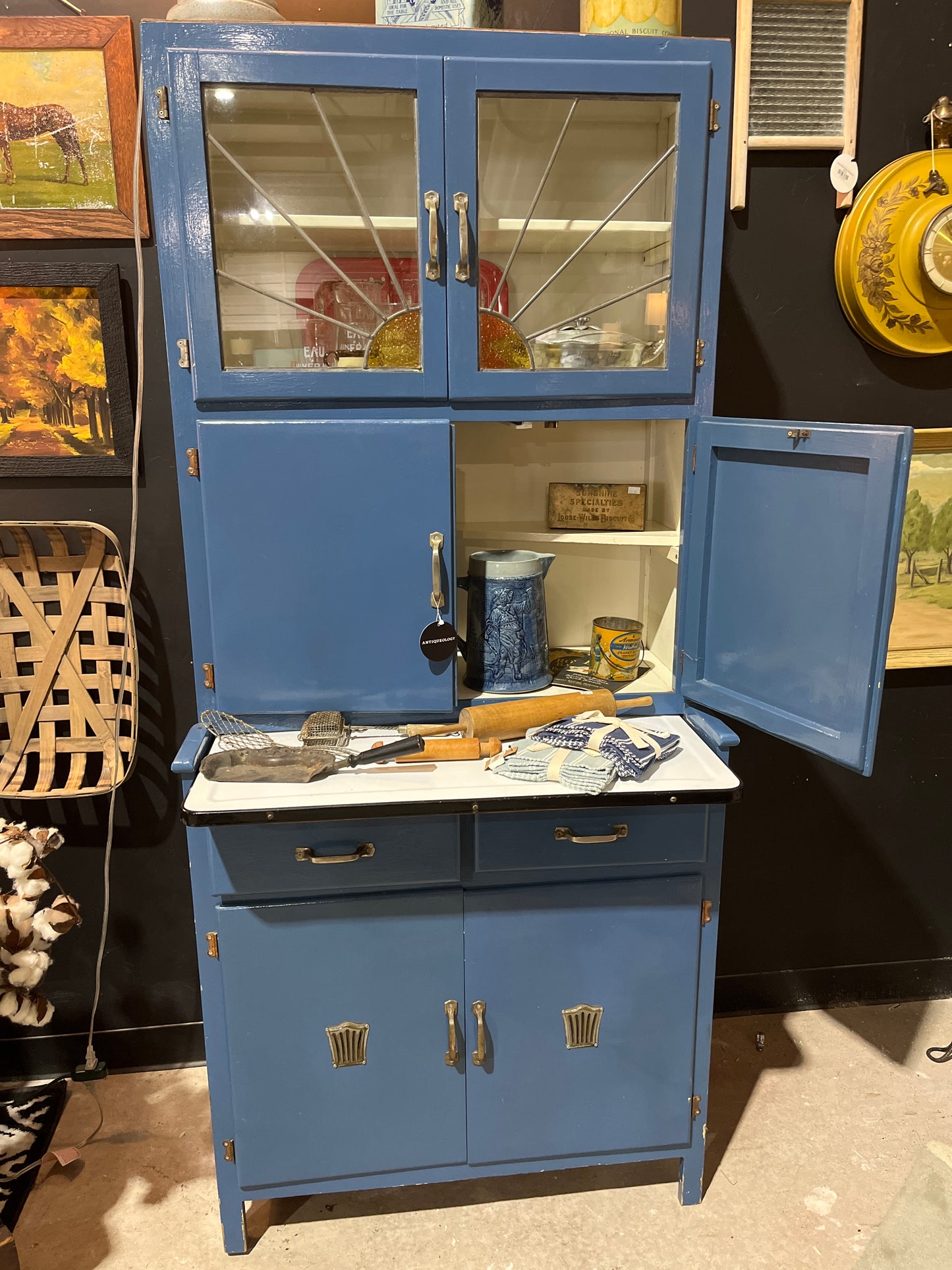 Vintage European Kitchen Cupboard