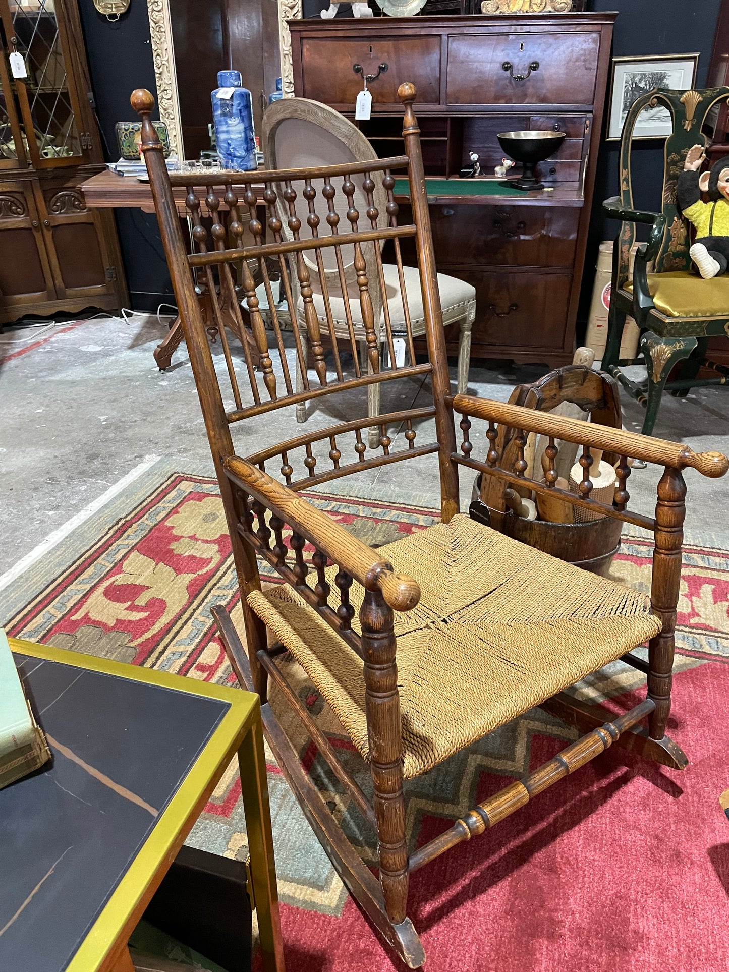 1930s Spindle Rocking Chair, Iowa