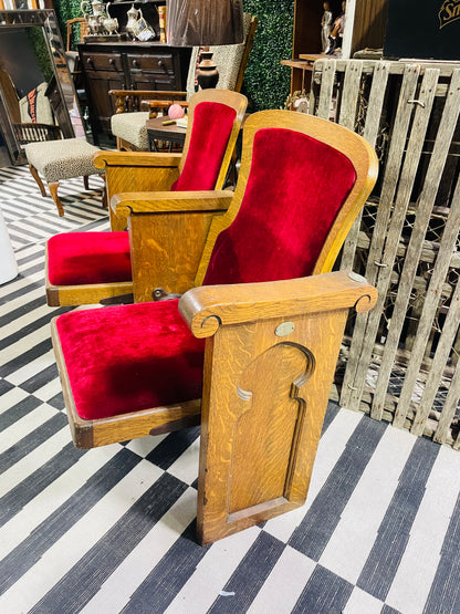 Pair of Historic Texas Theater Chairs