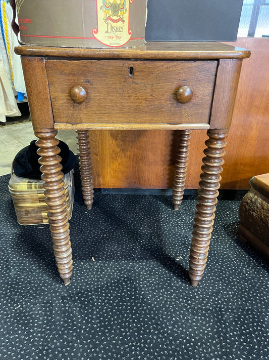 1870s Spool-turned Kentucky Side Table