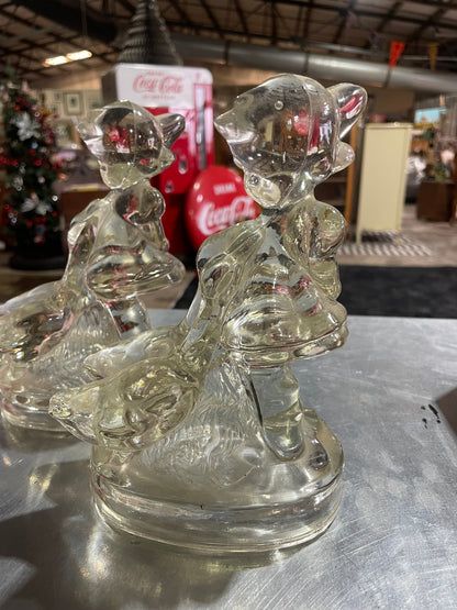 Glass Girl Goose Pair