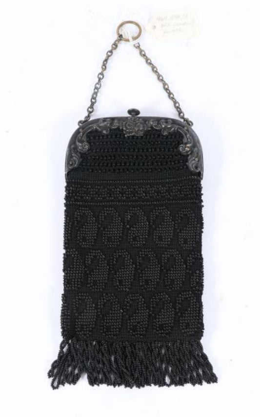 Victorian Beaded Mourning Purse