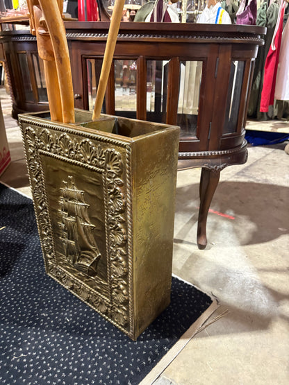 Hammered Brass Stick Stand