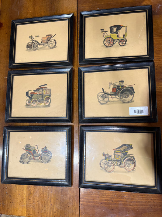 Set of 6, Framed 1949 Paul L. Barouch Auto Prints