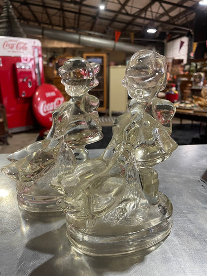 Glass Girl Goose Pair