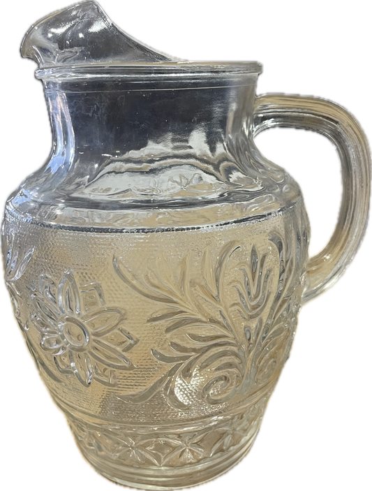 Vintage Sandwhich Clear Pitcher