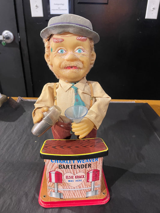 1960s Charlie Weaver Bartender Tin Toy