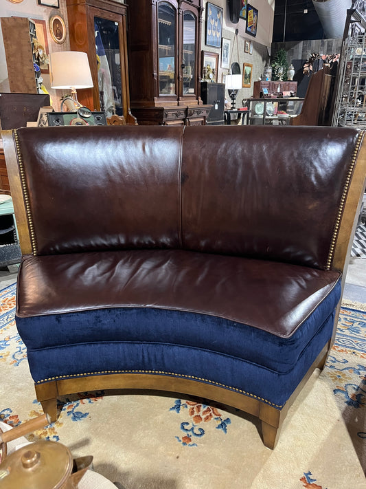 Curved Leather Banquette Seating