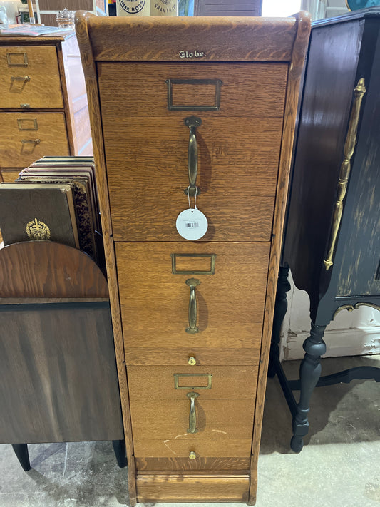 Wooden Globe Wernicke Filing Cabinet