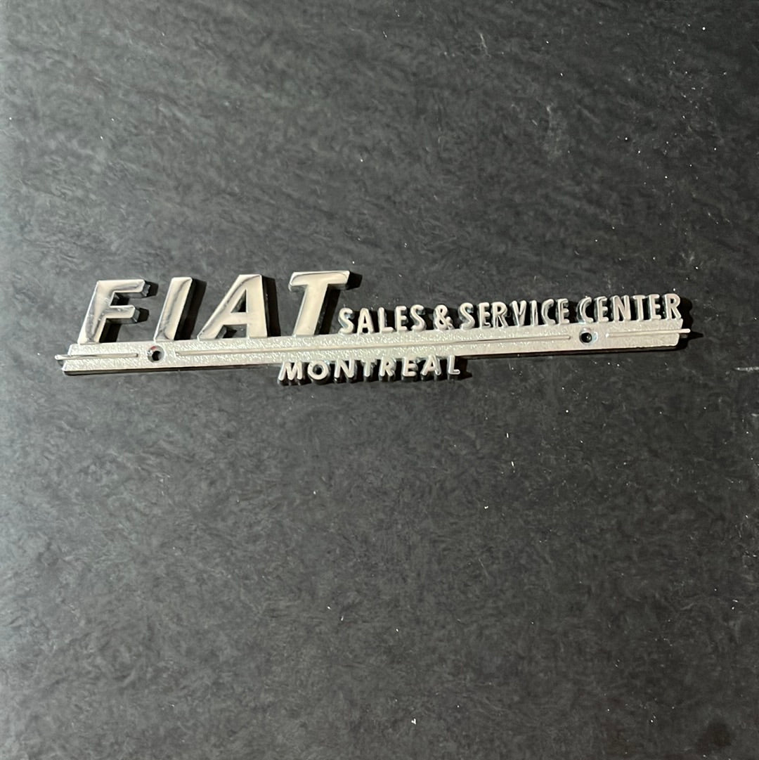 Vintage Fiat car emblem