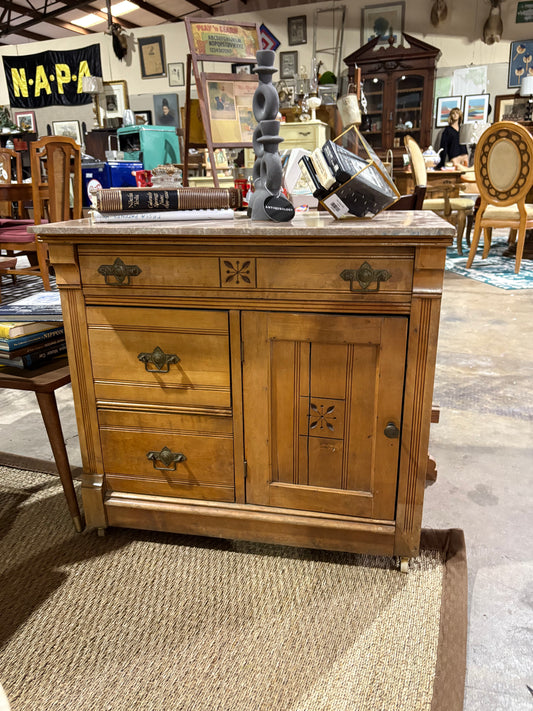 Marble Top Eastlake Washstand