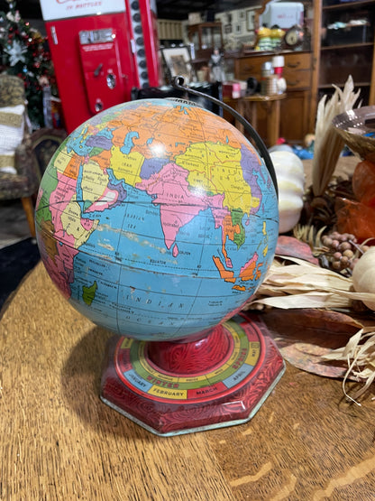 1950s Tin Zodiac Globe