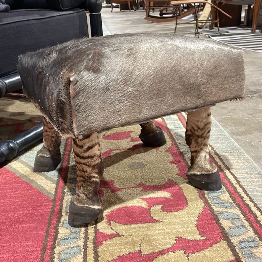 African Taxidermy Stool, Dark