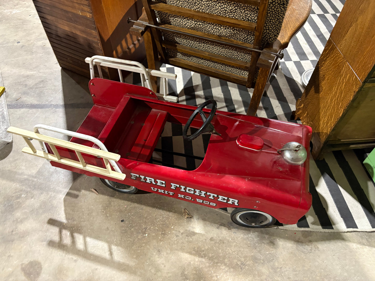 Vintage Fire Unit 508 Pedal Car