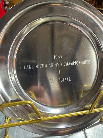 1984 Collegiate Sailing Trophy Plate