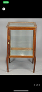 French Oak Curio Cabinet