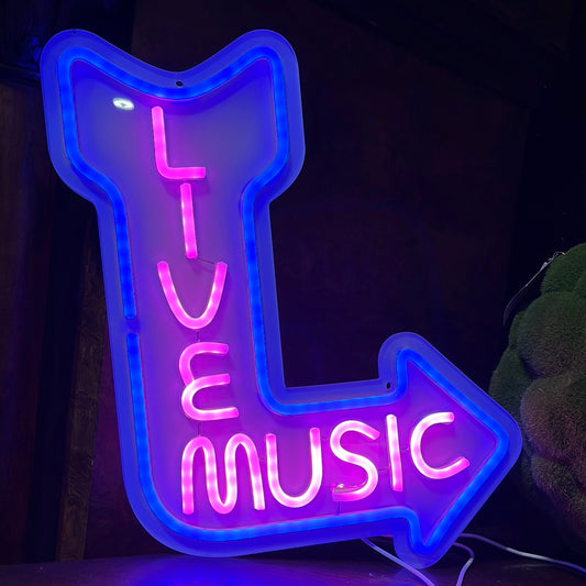 Live Music Neon Sign