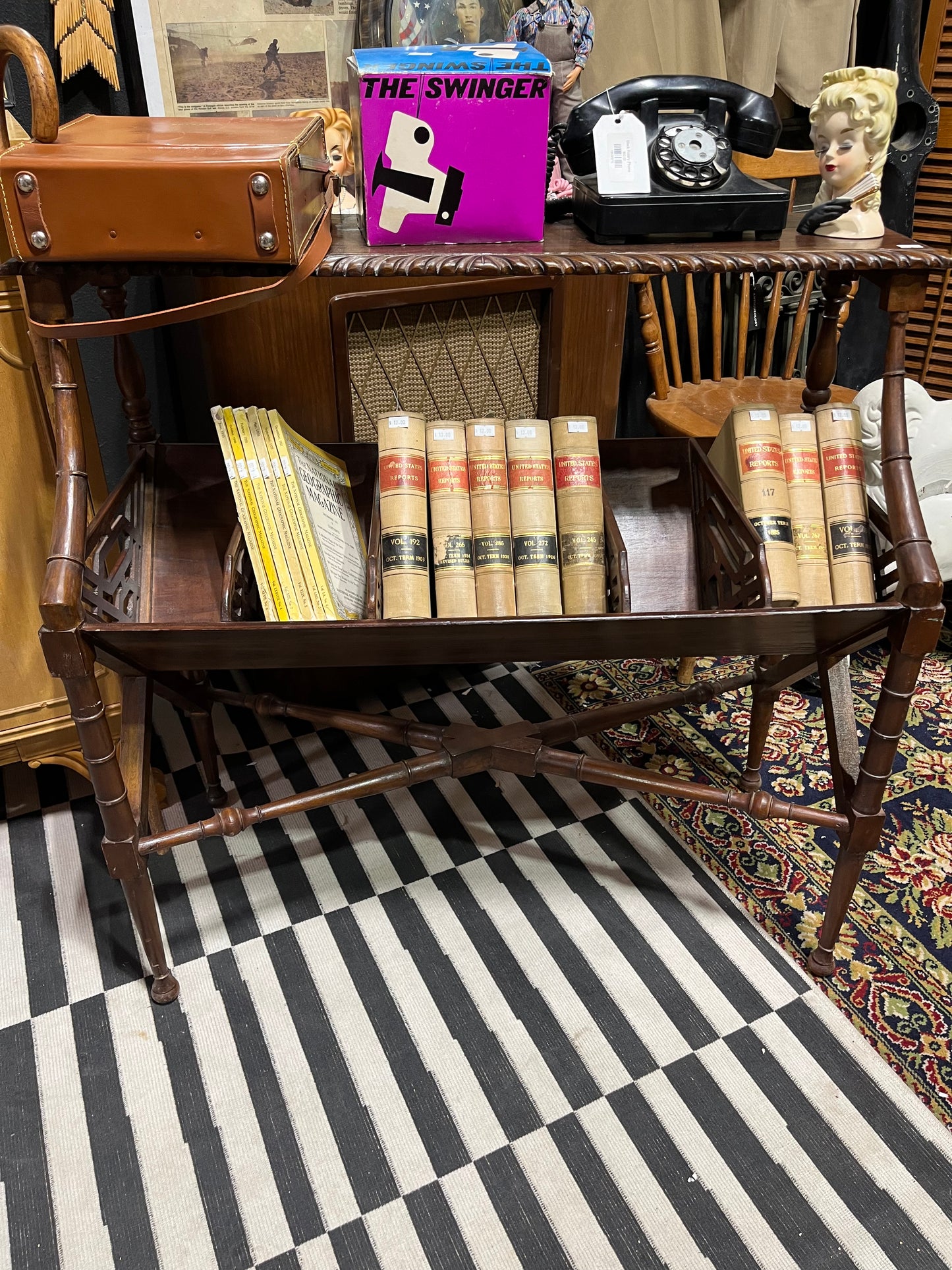 American Art-Nouveau style Mahogany Book Stand