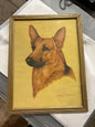 Vintage Framed German Shephard