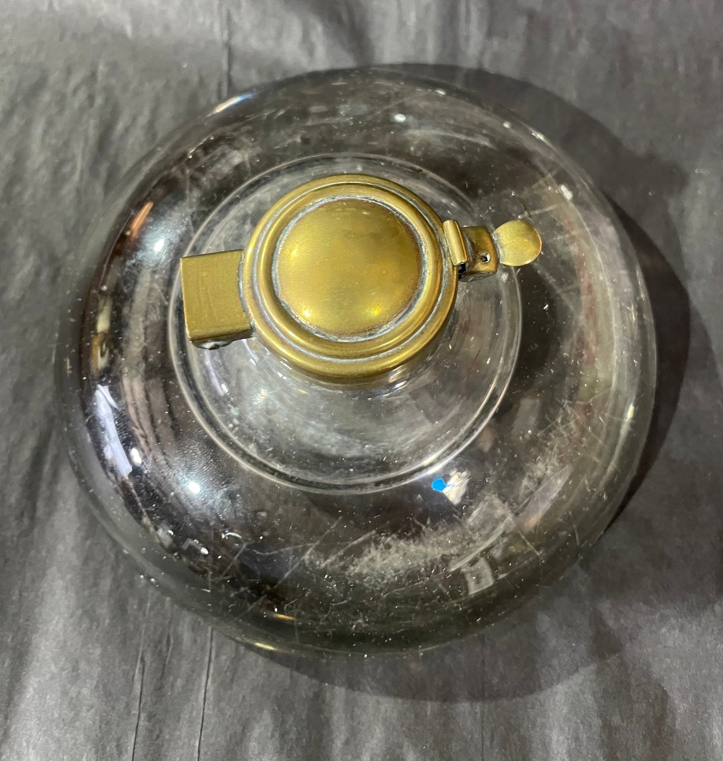 Antique British Glass Inkwell